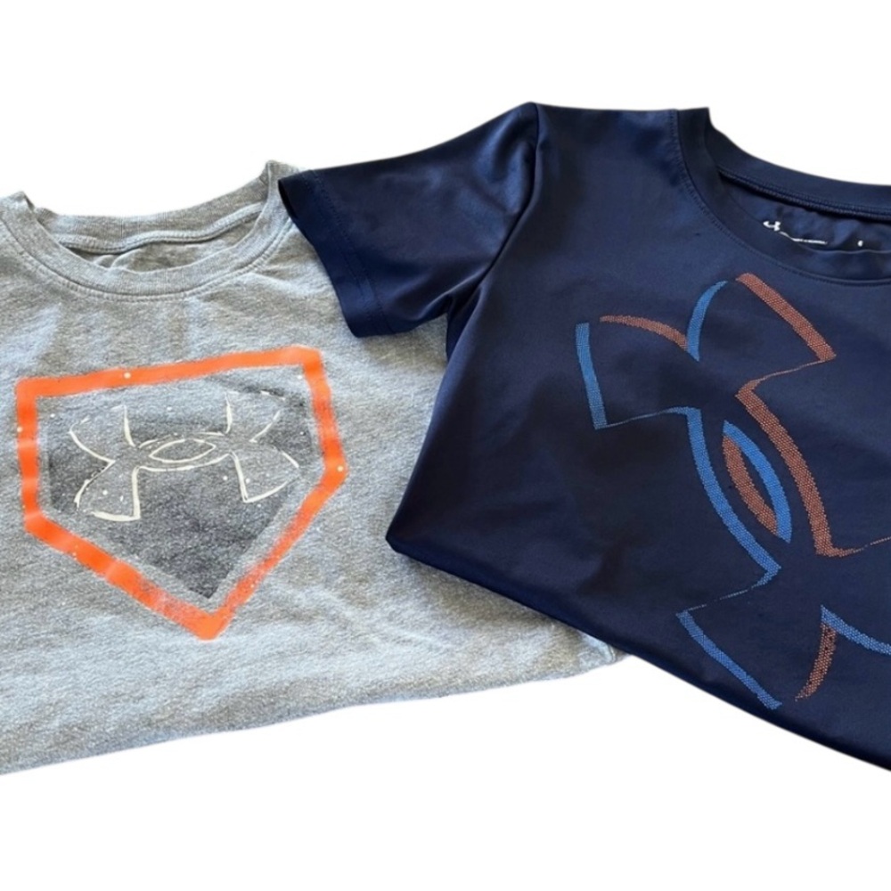 Under Armour Boys Size 6 Short Sleeve Athletic Active Tee Shirt Bundle